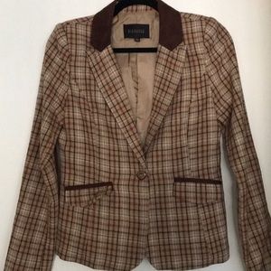 Brown plaid blazer